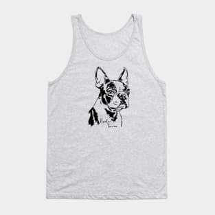 Boston Terrier dog portrait dog lover Tank Top